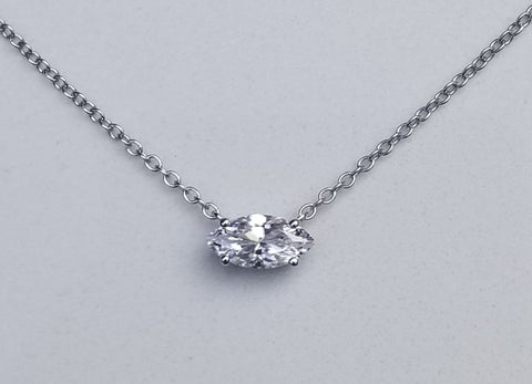 1 ct Marquise Solitaire Necklace