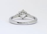0.90 ct Three Stone Accented Round Cut Engagement Ring
