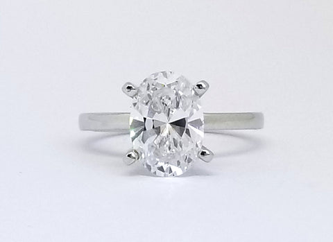 2.25 ct Oval Cut Solitaire Engagement Ring