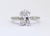 2.25 ct Oval Cut Accented Engagement Ring
