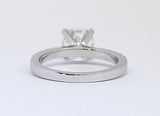 1 ct Round Accented Solitaire Engagement Ring