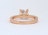 1 ct Round Accented Solitaire Engagement Ring, Rose Gold Vermeil